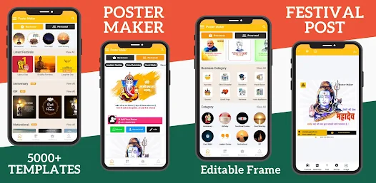 festival post maker app clone business post maker app clone political post maker app clone